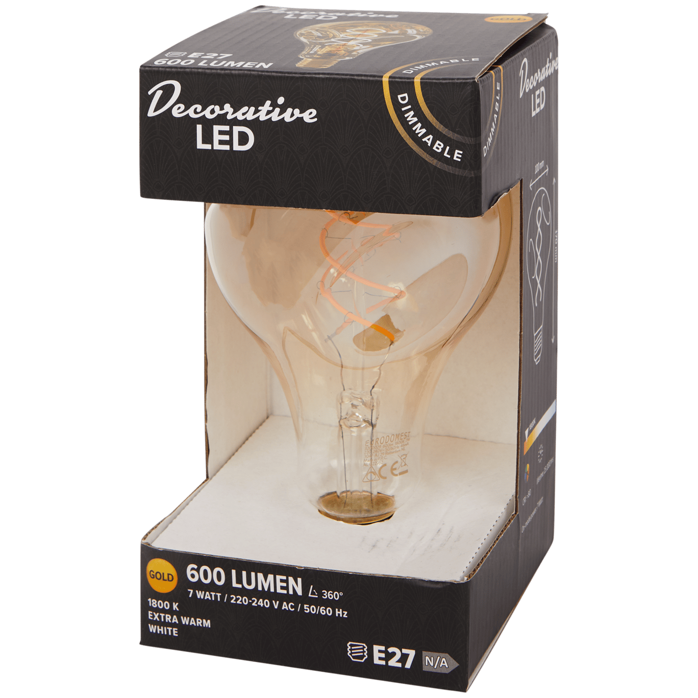 Rot efficiënt draad Eurodomest retro filament-ledlamp | Action.com