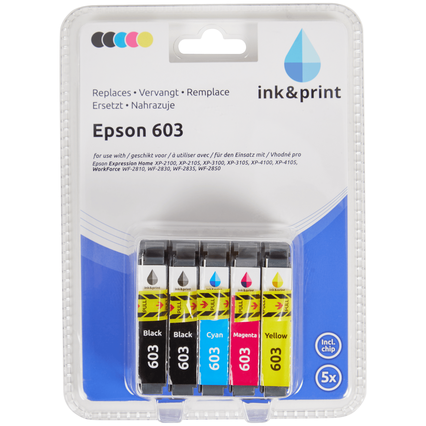 Cartouches rechargeables Epson 603 avec puce ARC 4 pièces de Smart Ink