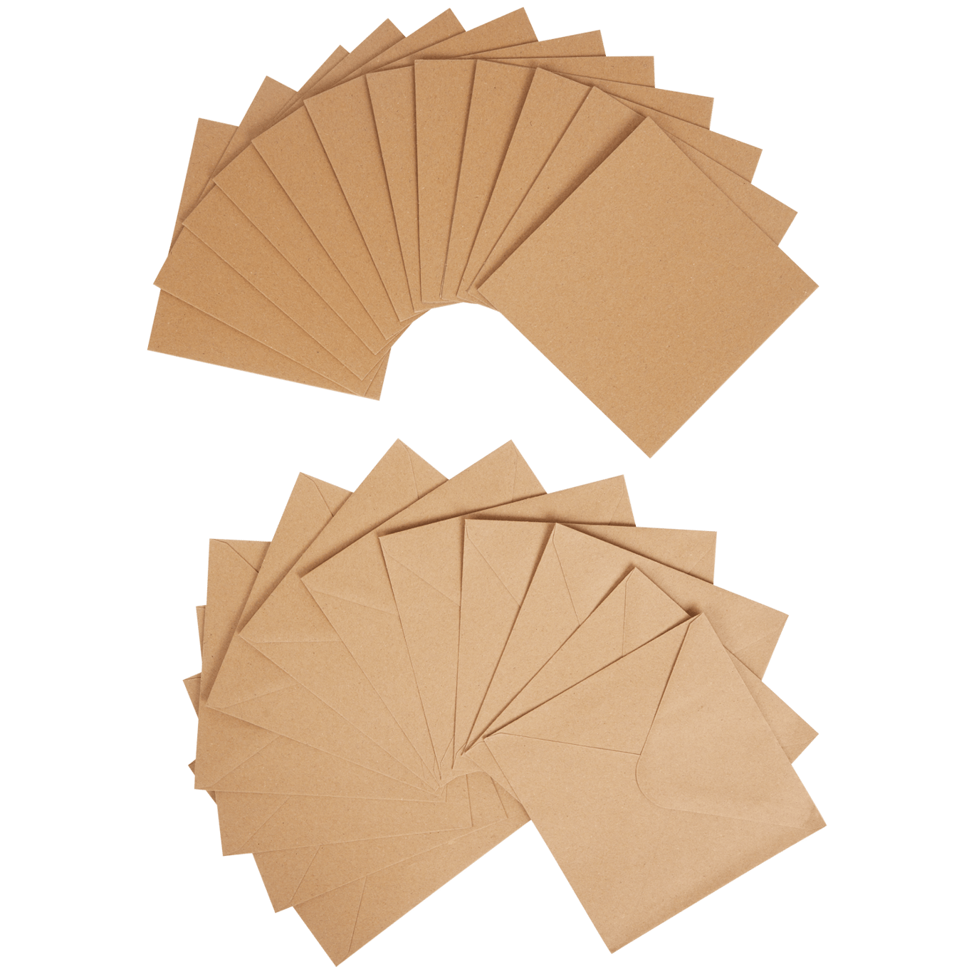 Cartões e envelopes kraft Avec