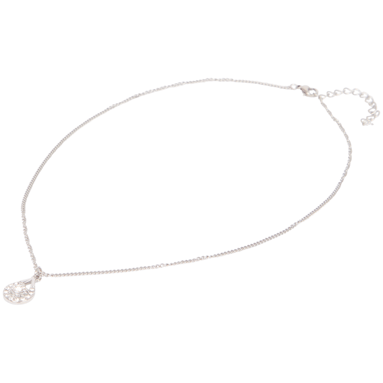 Stalen ketting met Swarovski-kristallen