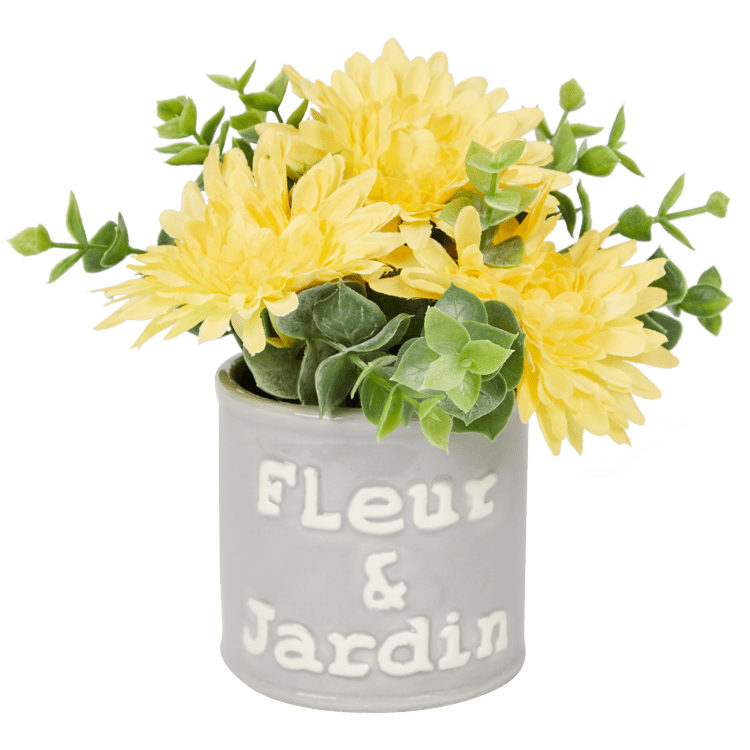 Fleurs artificielles en pot