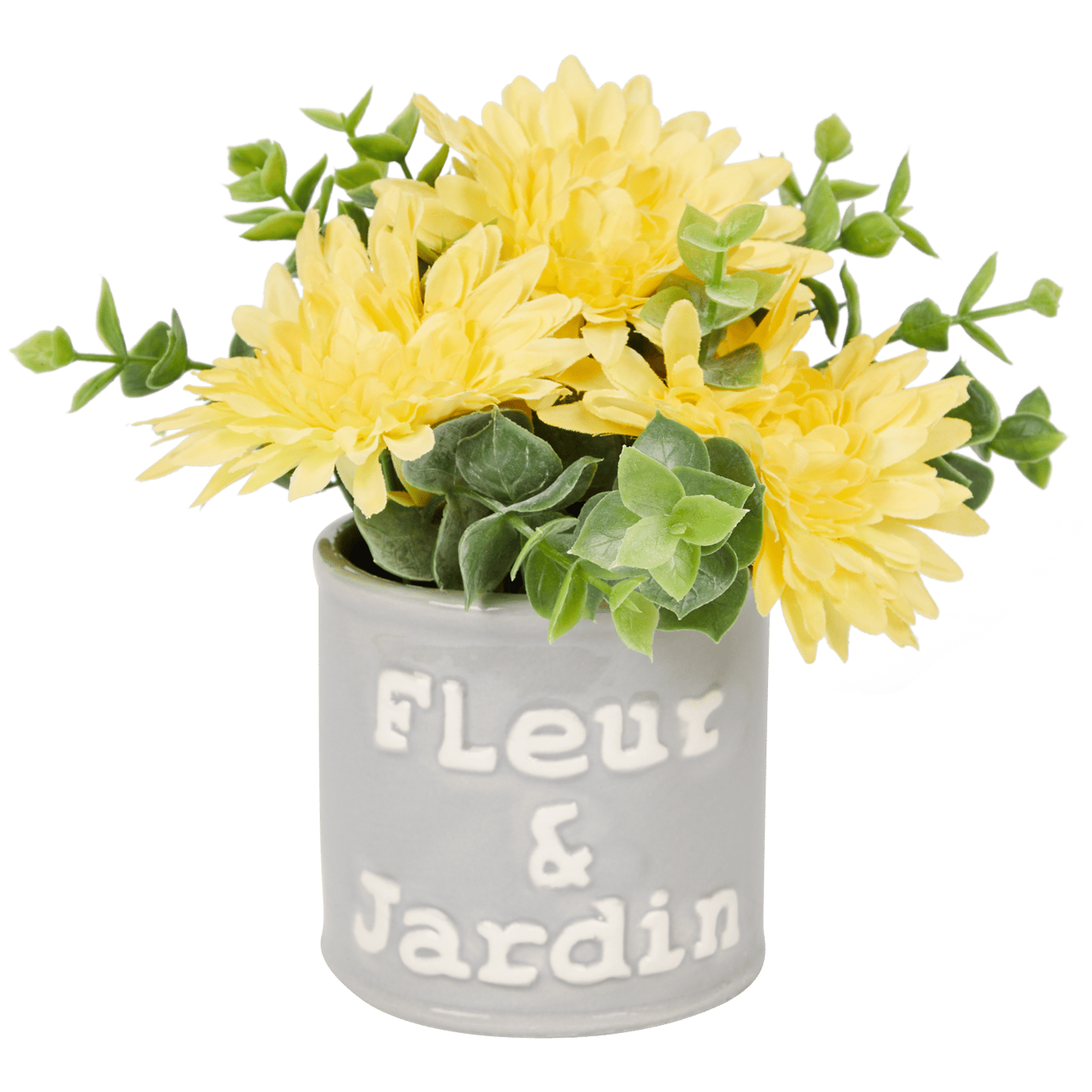 Fleurs artificielles en pot