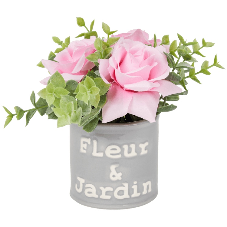 Fleurs artificielles en pot