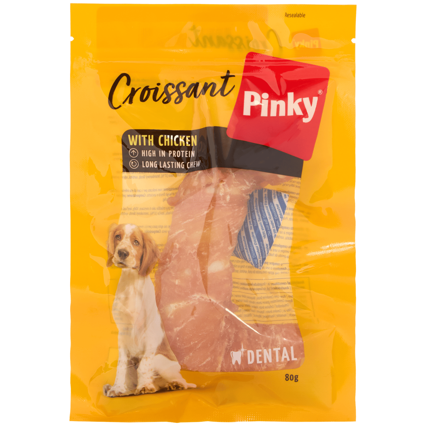 Pinky rawhide croissant hondensnack