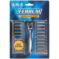 Maszynka do golenia z zapasowymi ostrzami Ferrum