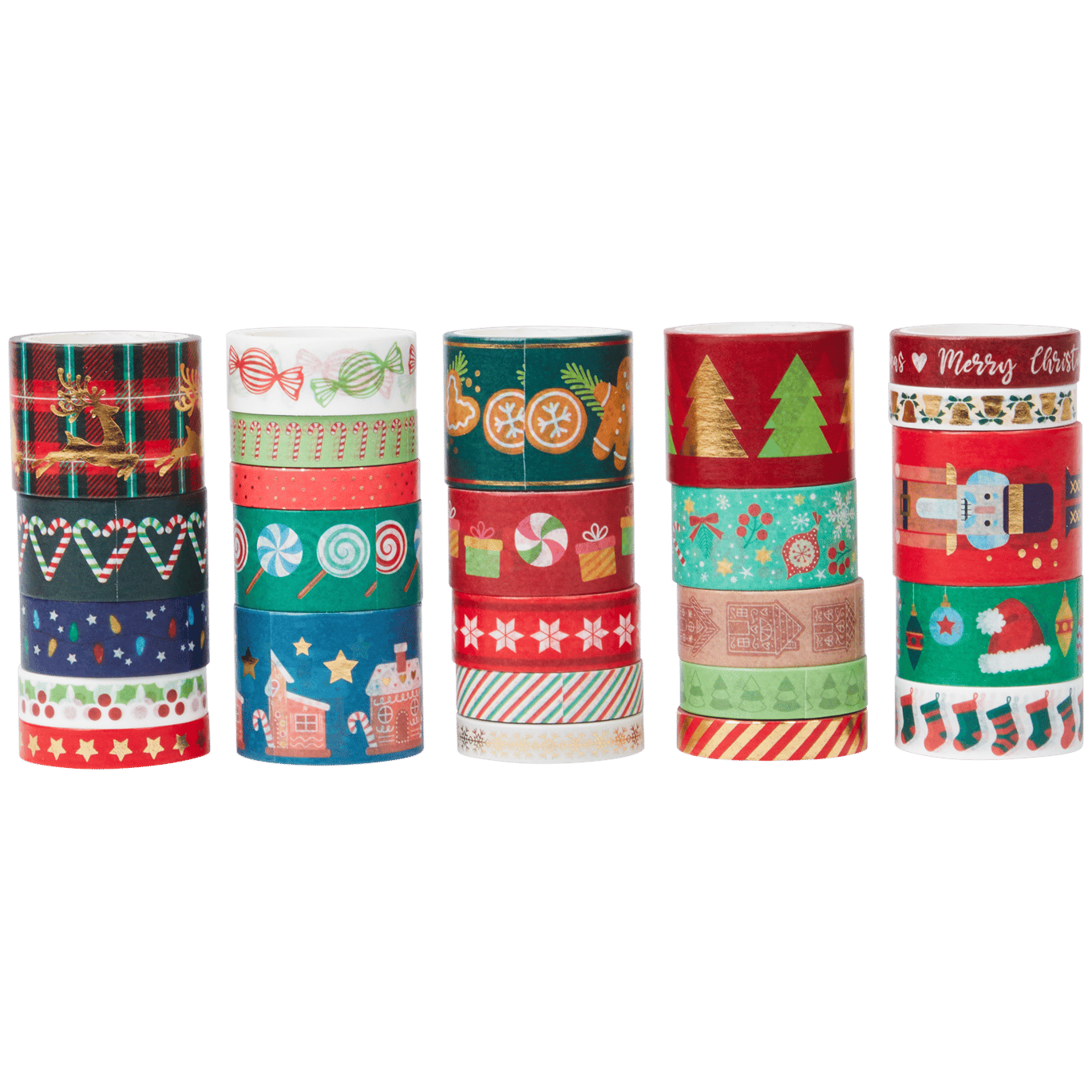 Avec Washi-Tape-Set mit Weihnachtsprint