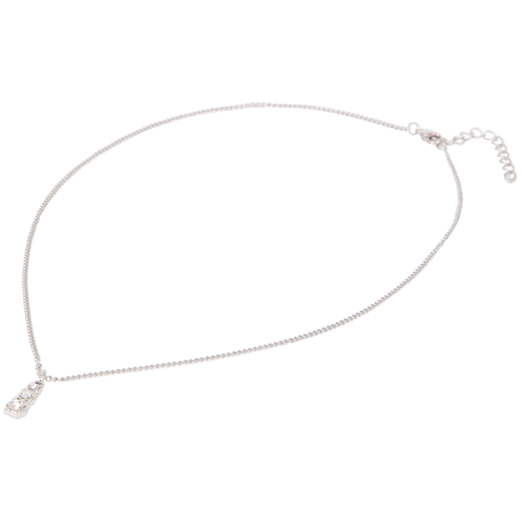 Stalen ketting met Swarovski-kristallen