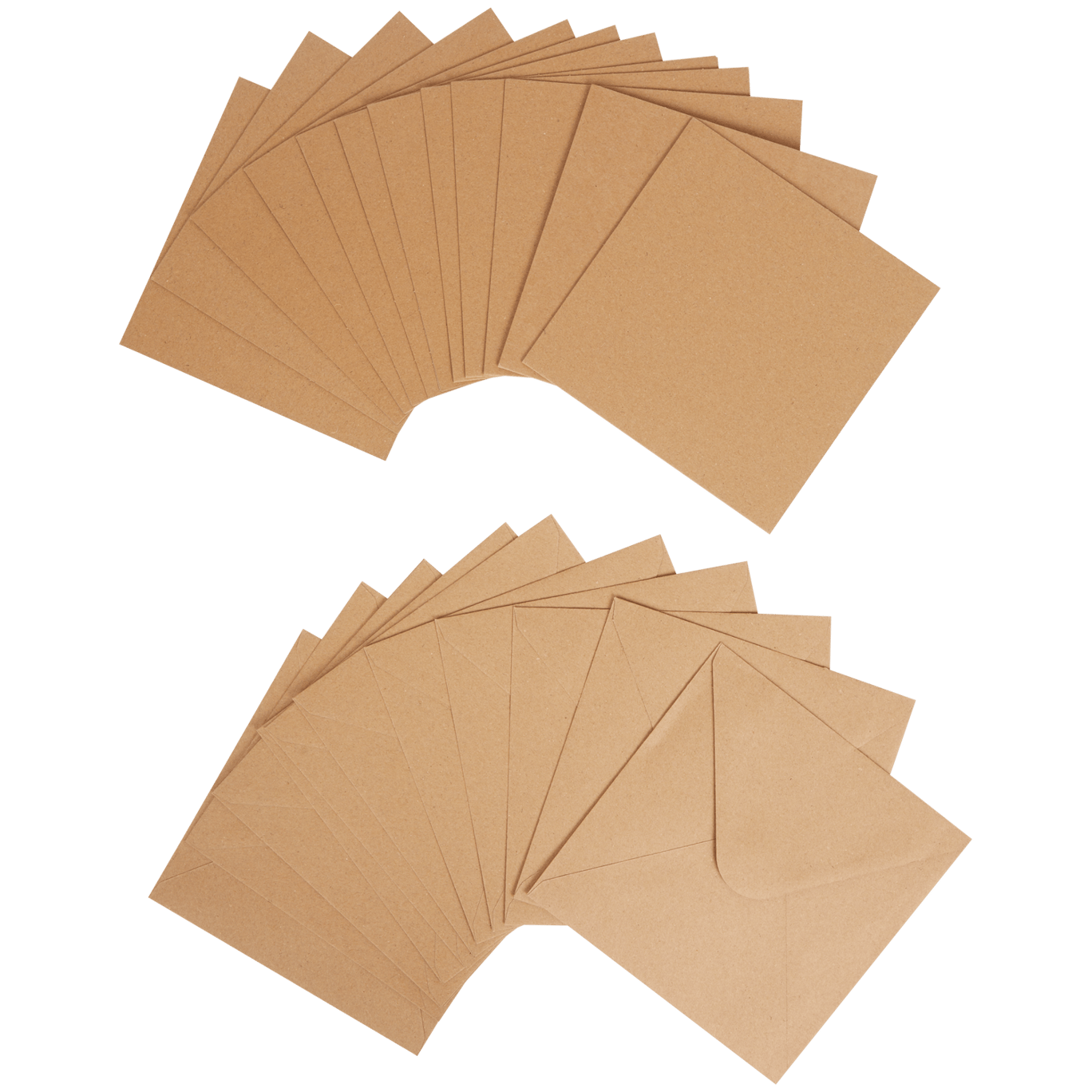 Cartões e envelopes kraft Avec