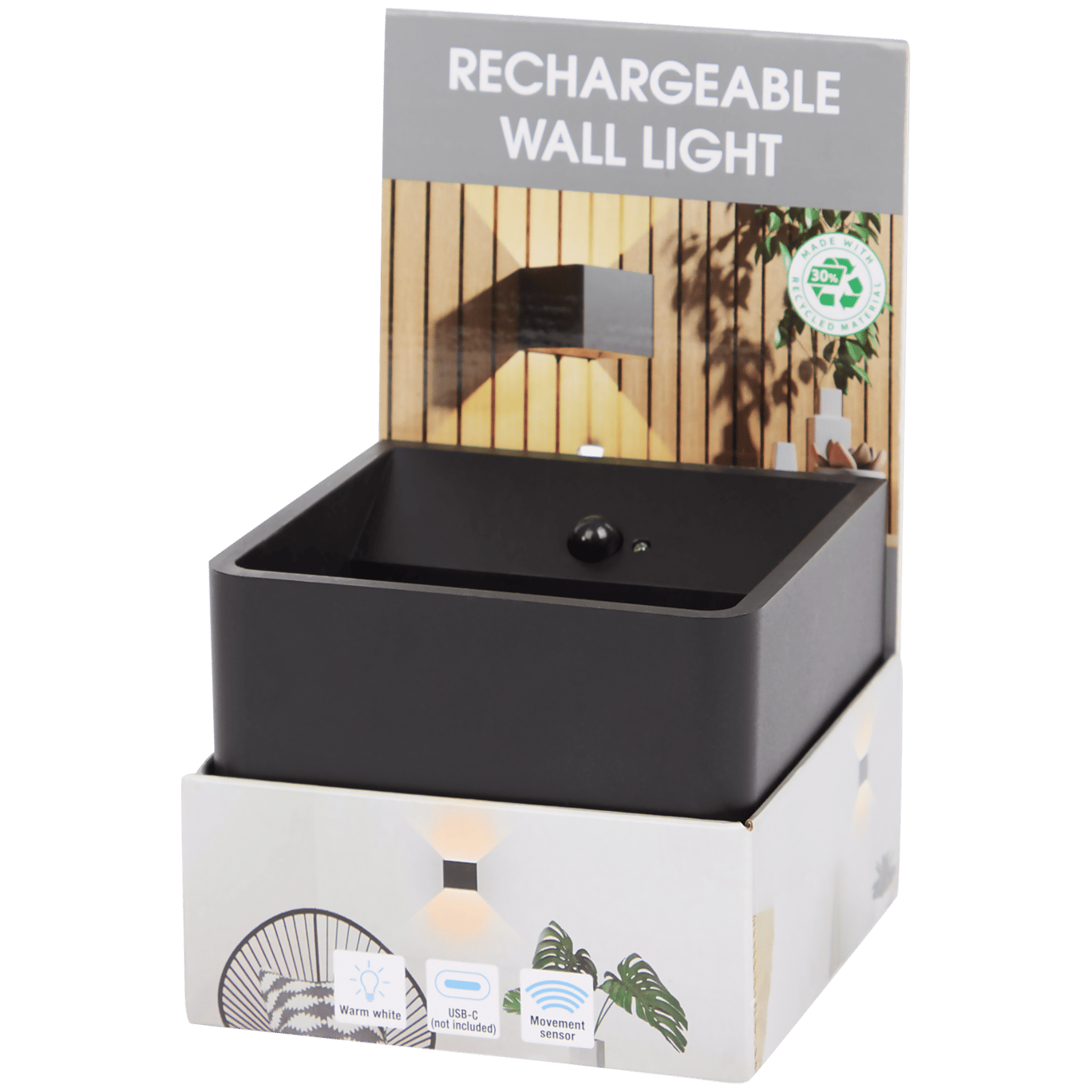 Applique Murale Rechargeable Plastique Action FR