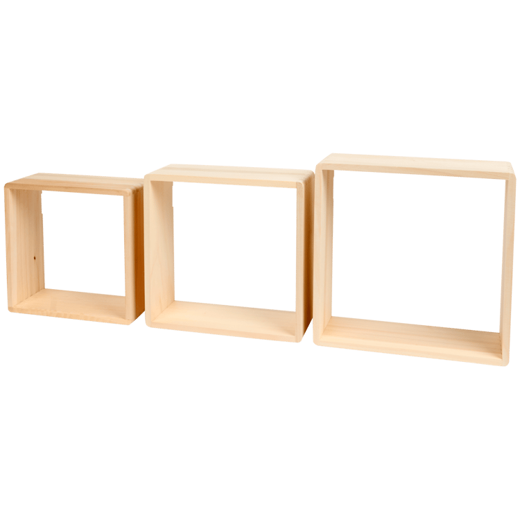 Home Accents Quadratische Wandregale aus Holz