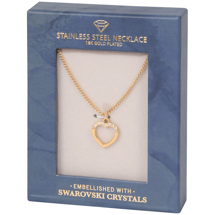 Collana di acciaio con cristalli Swarovski