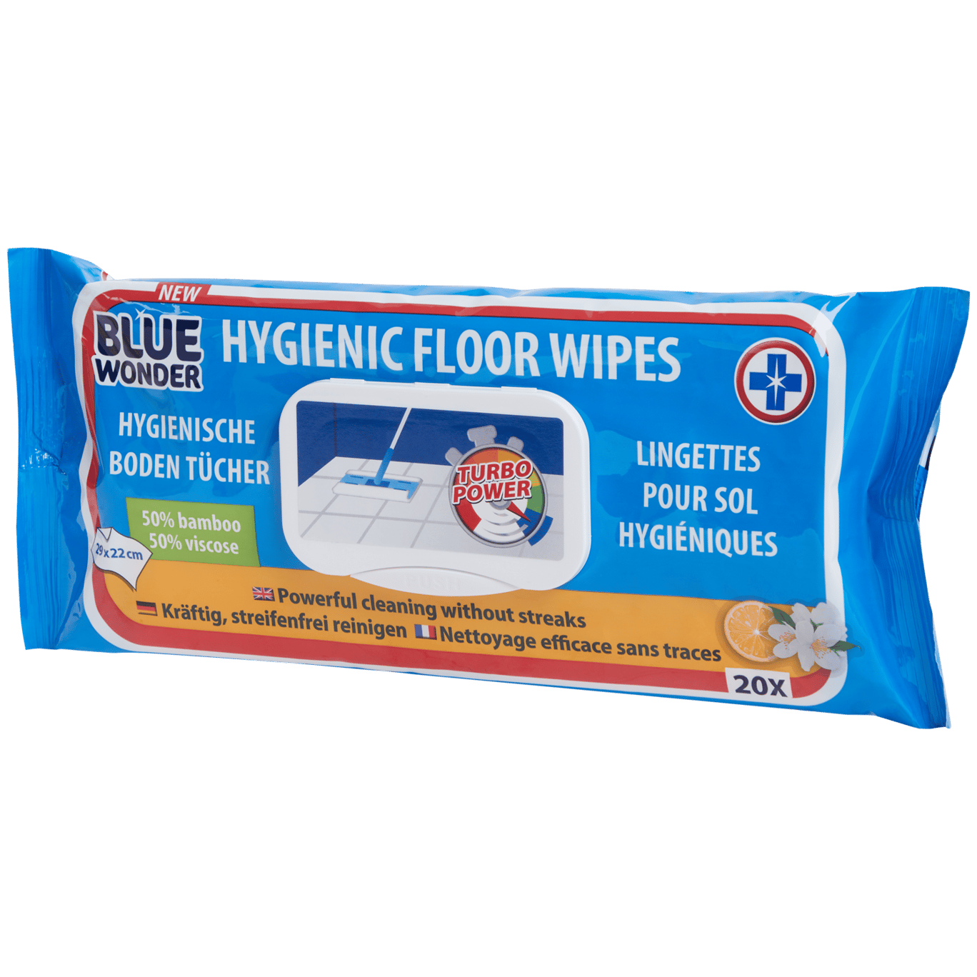 Hygienické ubrousky na podlahu Blue Wonder