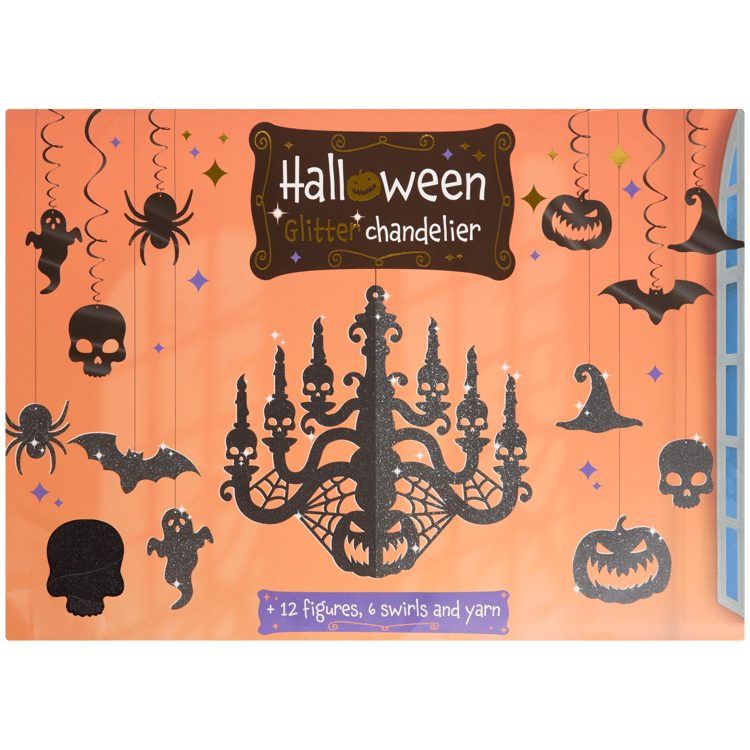 Halloween glitter kroonluchter & versiering