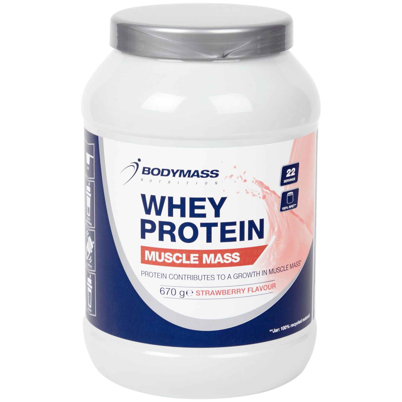 Bodymass whey protein Aardbei