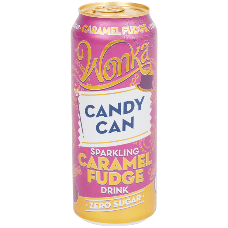 Candy Can Wonka sparkling drink Caramel Fudge