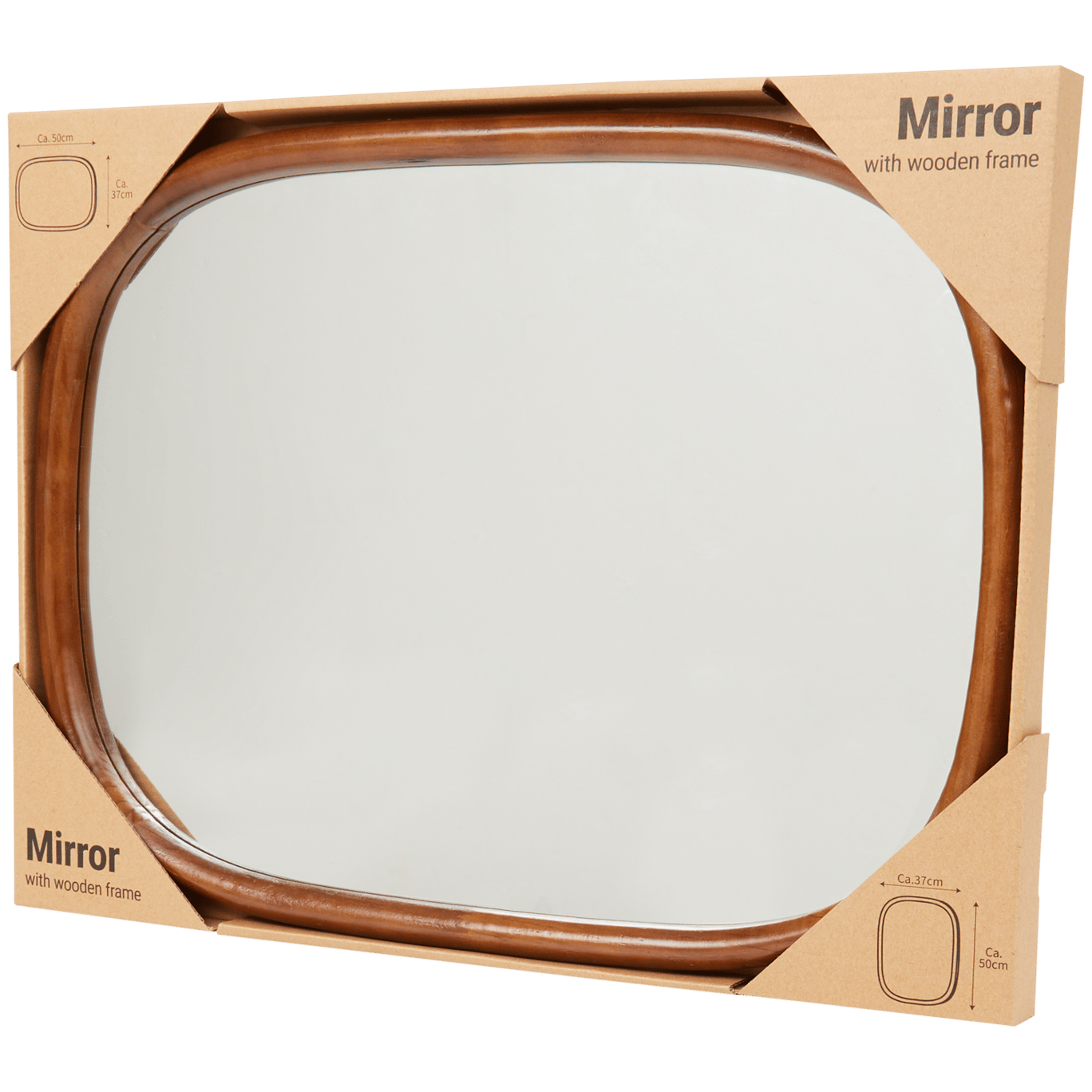 Zrcadlo s dřevěným rámem