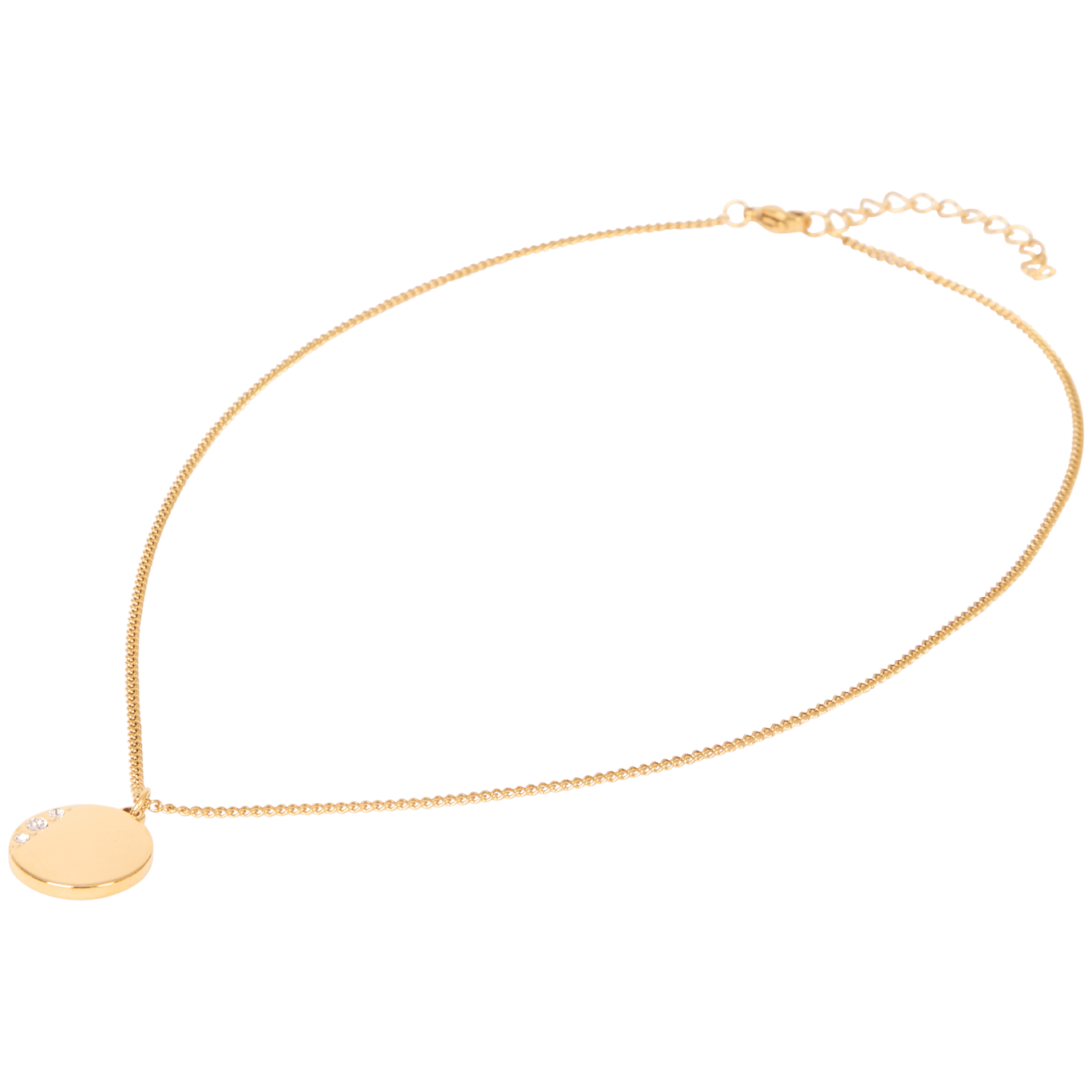 Stalen ketting met Swarovski-kristallen