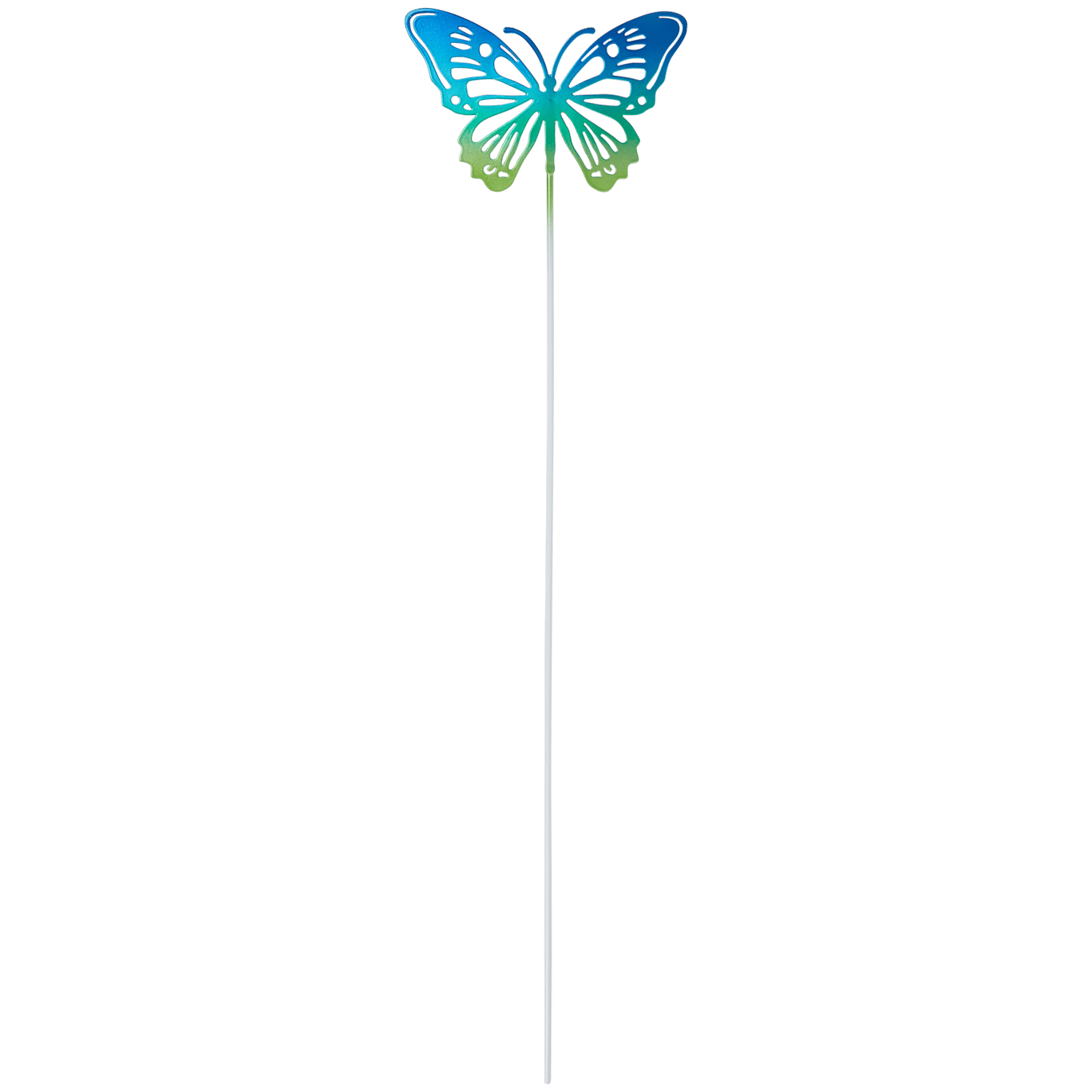 Estaca de jardín metálico con mariposa