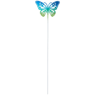 Metalická zapichovací zahradní dekorace s motýlem