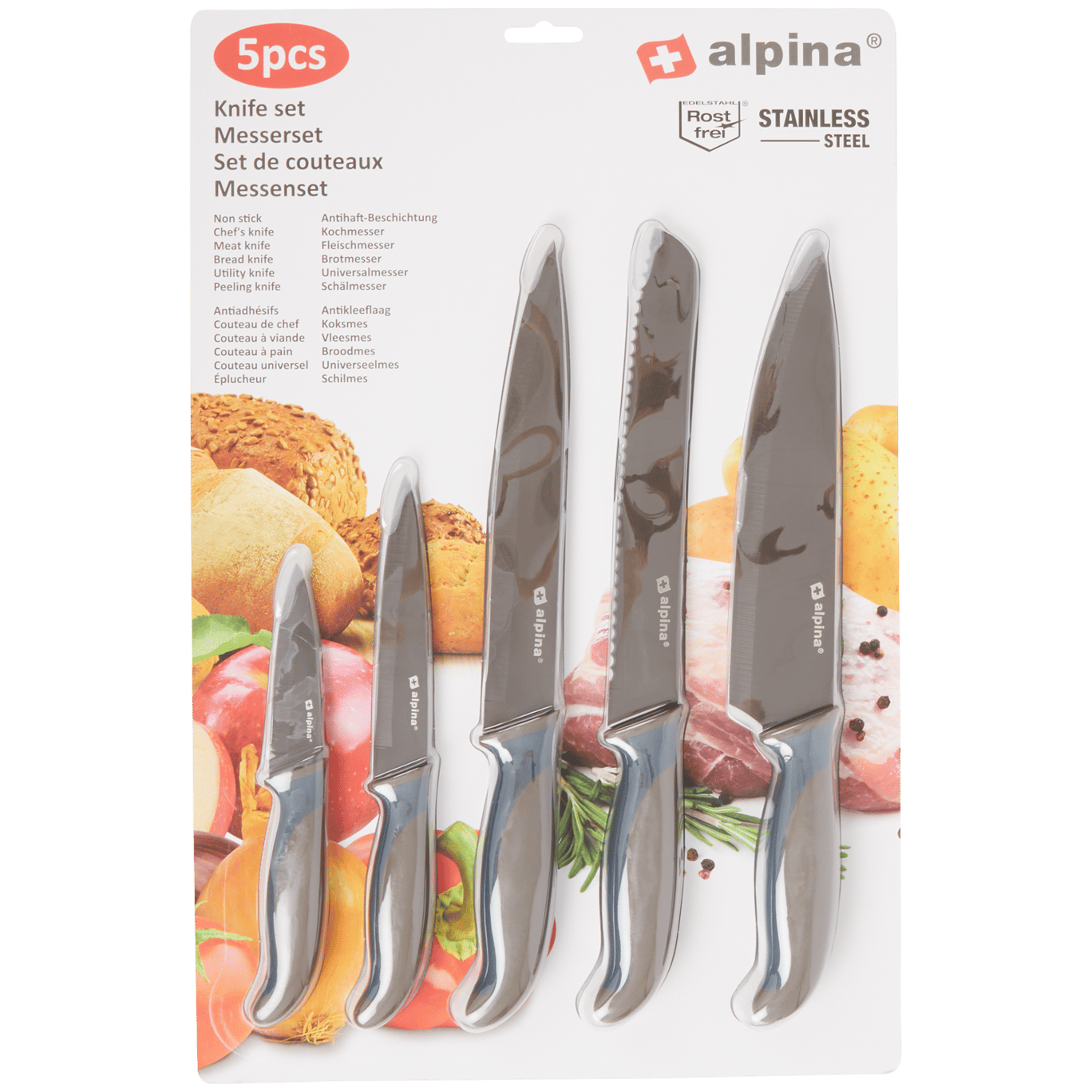 Juego de cuchillos de cocina Alpina