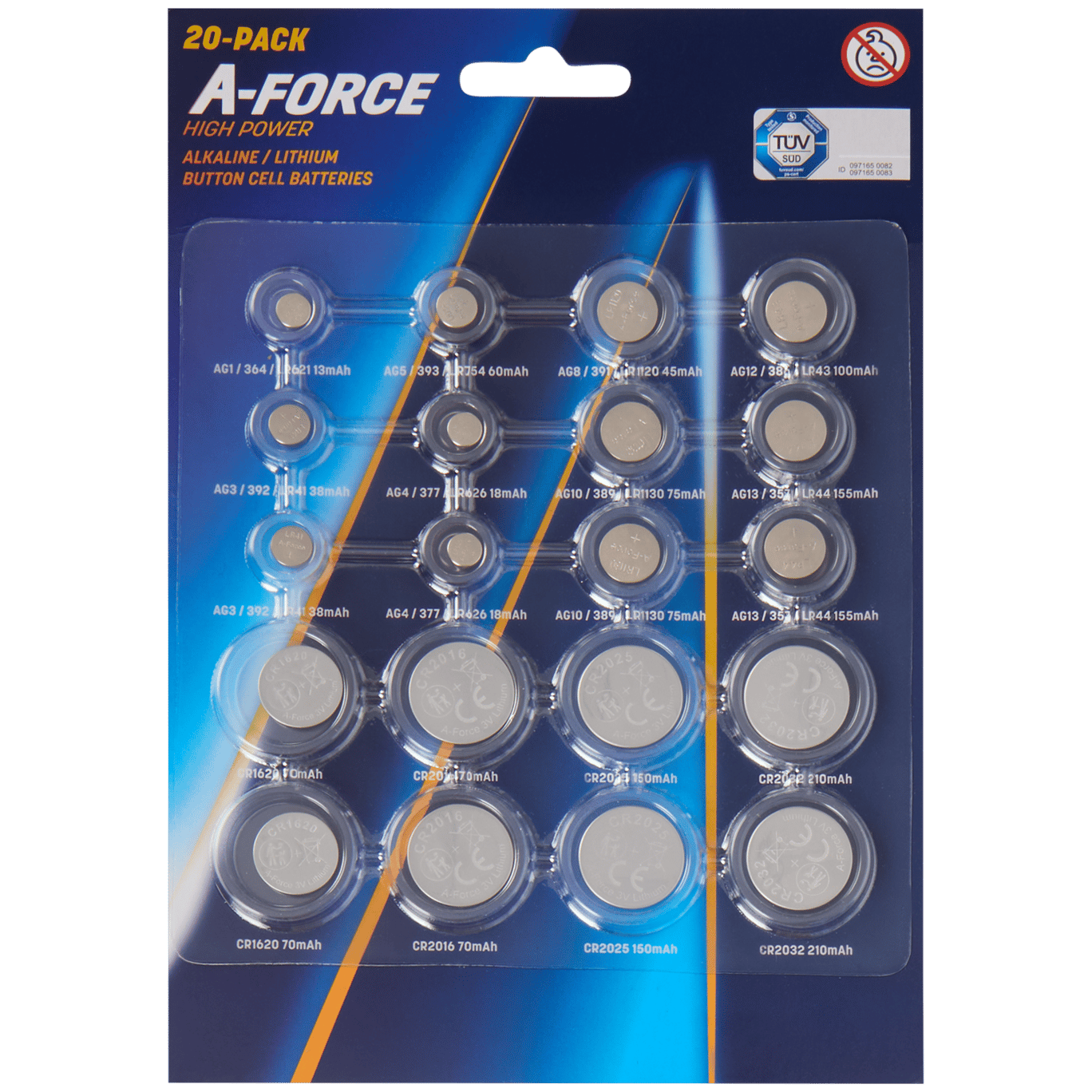 Piles boutons lithium A-Force