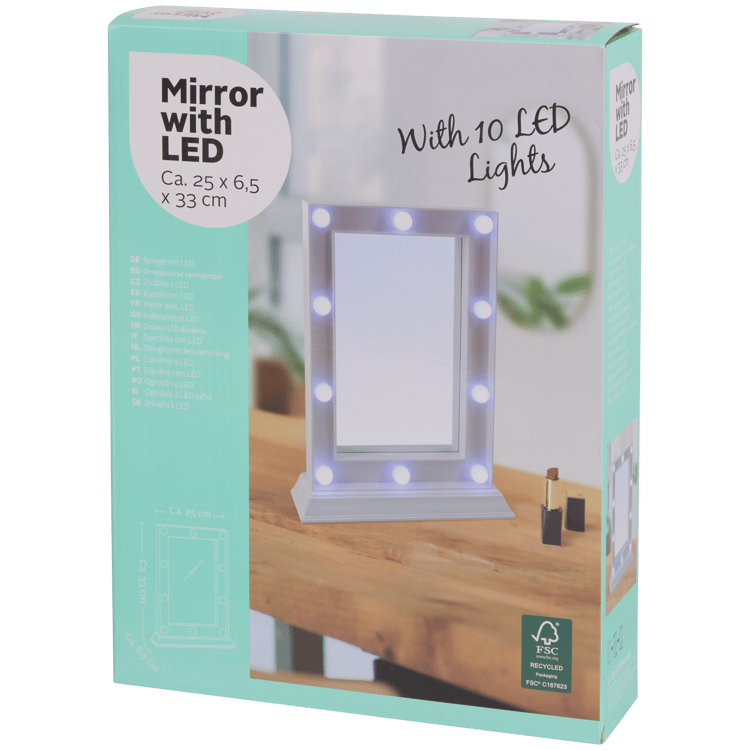 Miroir avec éclairage LED