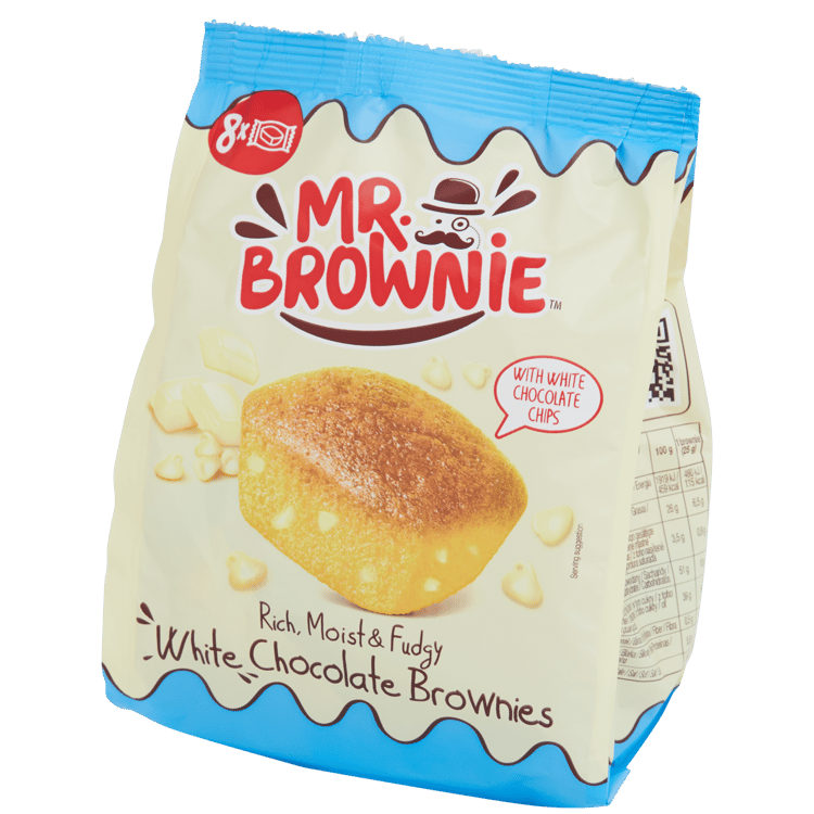 Mr. Brownie White Chocolate Brownies