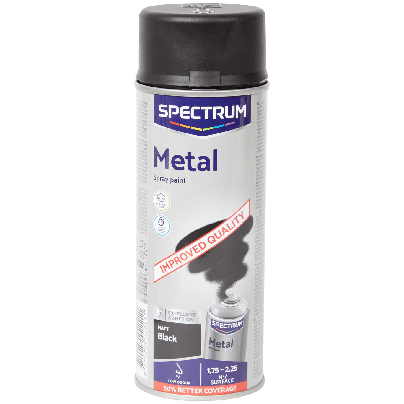 Slordig Gewond raken Vaardigheid Spectrum matte spuitverf voor metaal zwart | Action.com