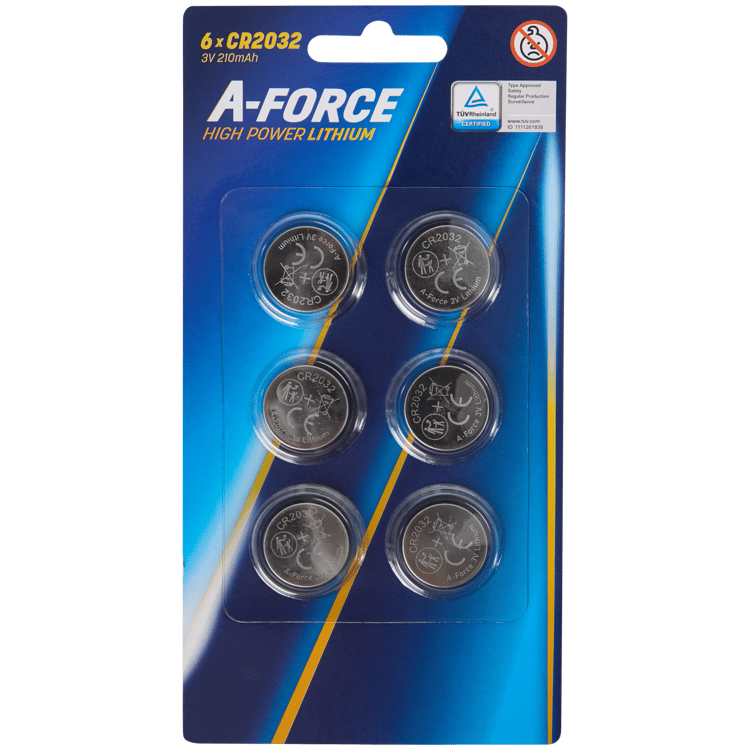 Piles boutons A-Force CR2032