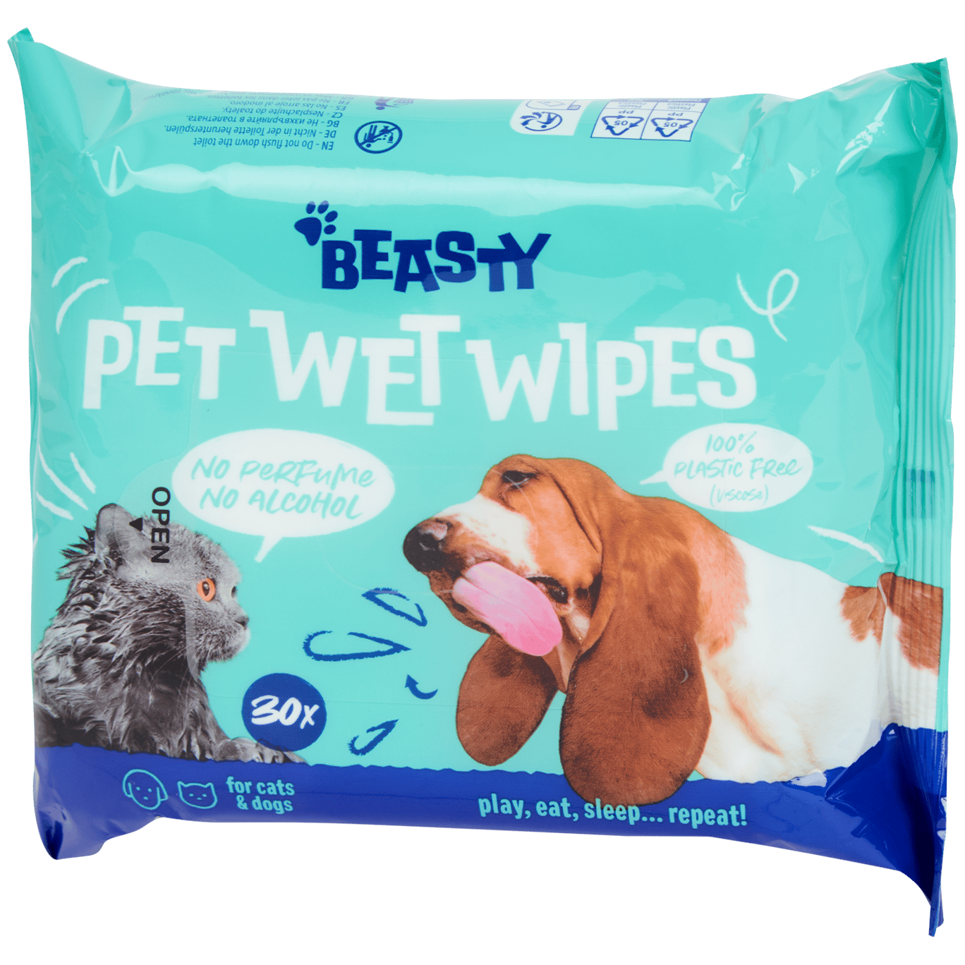 Lingettes nettoyantes pour animaux Beasty