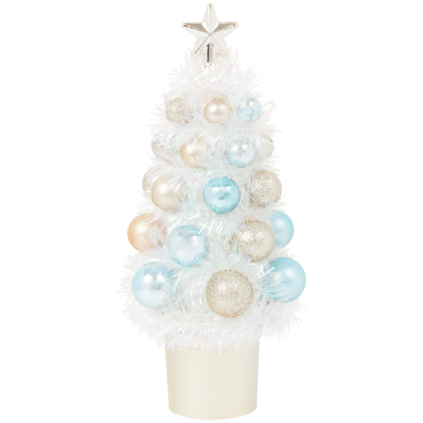 Miniárbol de Navidad artificial con bolas