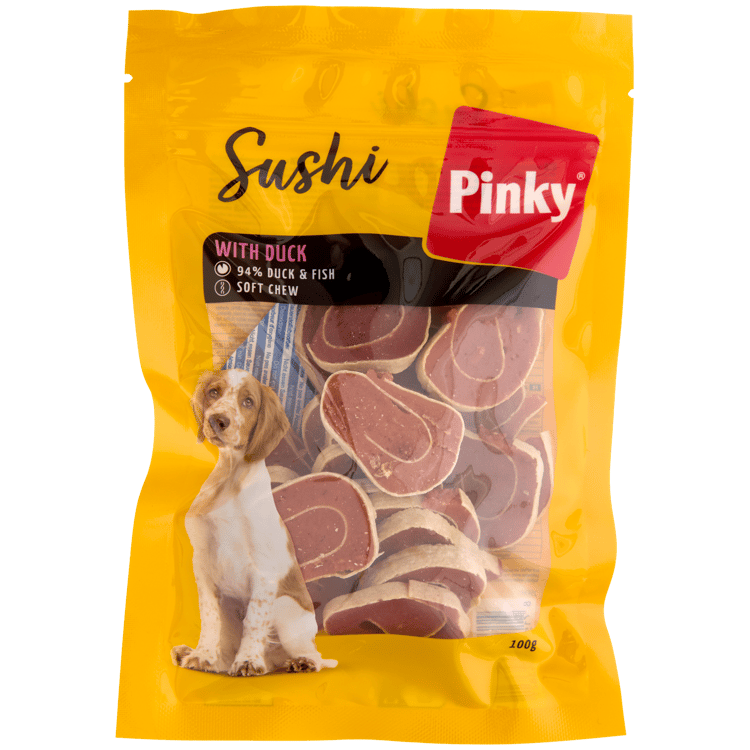 Pinky hondensnack Sushi Duck